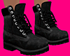 Girls Black Combat Boots