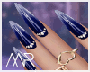 달 | Navy Nails+Rings