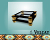 V: Blk/Gold Coffee Table