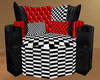RED& BLACK-WHITE CHAIR