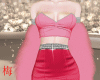 梅 fur pink gown