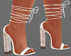 HWhite Lace up Heels