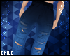 :0: Blu Ripped Pants M