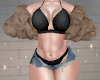 KTN Coat Fur Black Bra