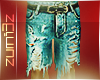 ZM| Ripped Blue Shorts