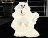 Wolf Fur Skirt White