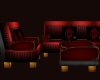 black red sofa