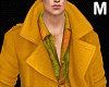 mustard coat & shirt - M