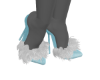 Christmas Blu Fur Heels