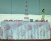 Pink Rose Buffet Table