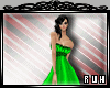 [R] Green Long Dress