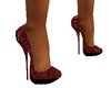 burgundy glitter pumps