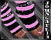 Belted Pink/Blk Socks