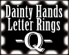 Silver Letter "Q" Ring