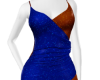 V+ Blue Orange Wrap Dres