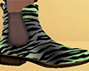Green Tiger Stripe Chelsea Boots (M)