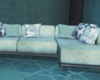 Teal sofa