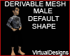 Derivable Male LS Shirt