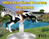 Mechanical horse piebald