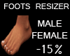 ♂ Foot -15% M/F