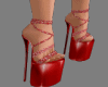red glitter heels