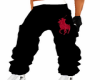 X's Blk/Red Polo Pants