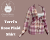 Terri's Rose Plaid Shirt