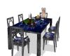blue dining room table