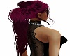 burgundy - black braided