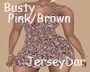 Busty Dress Pink / Brown