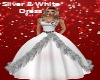 *S* White & Silver Dress