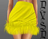 Yellow Fur Skirt