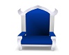 King Chair Blue/White