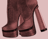 E* Wine Suede Boots