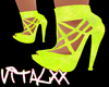 !V Neon Lime Heels