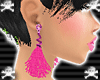 ~D~Pink Fur Earrings