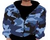 Blue Camo Hoody Male