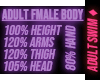 ♦. 100 Adult F Scalers