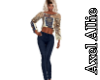 AA BLUE/ CREAM  SWEATER