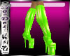 ~H~Latex Boots Lime