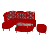 Red Patriots sofa