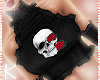 Ruffle Rose Skull Top