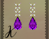 Ivy Earrings Purple Gold