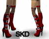 (SK)Red Buckle Boots