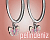 [P] Pink butterfly earrg