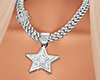 Iced Star Charm Neck