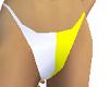 white and yellow bikini