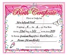 Tay's Birth Certificate