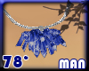 necklace silver blue