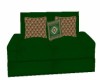 GREEN 2 SEATER COUCH